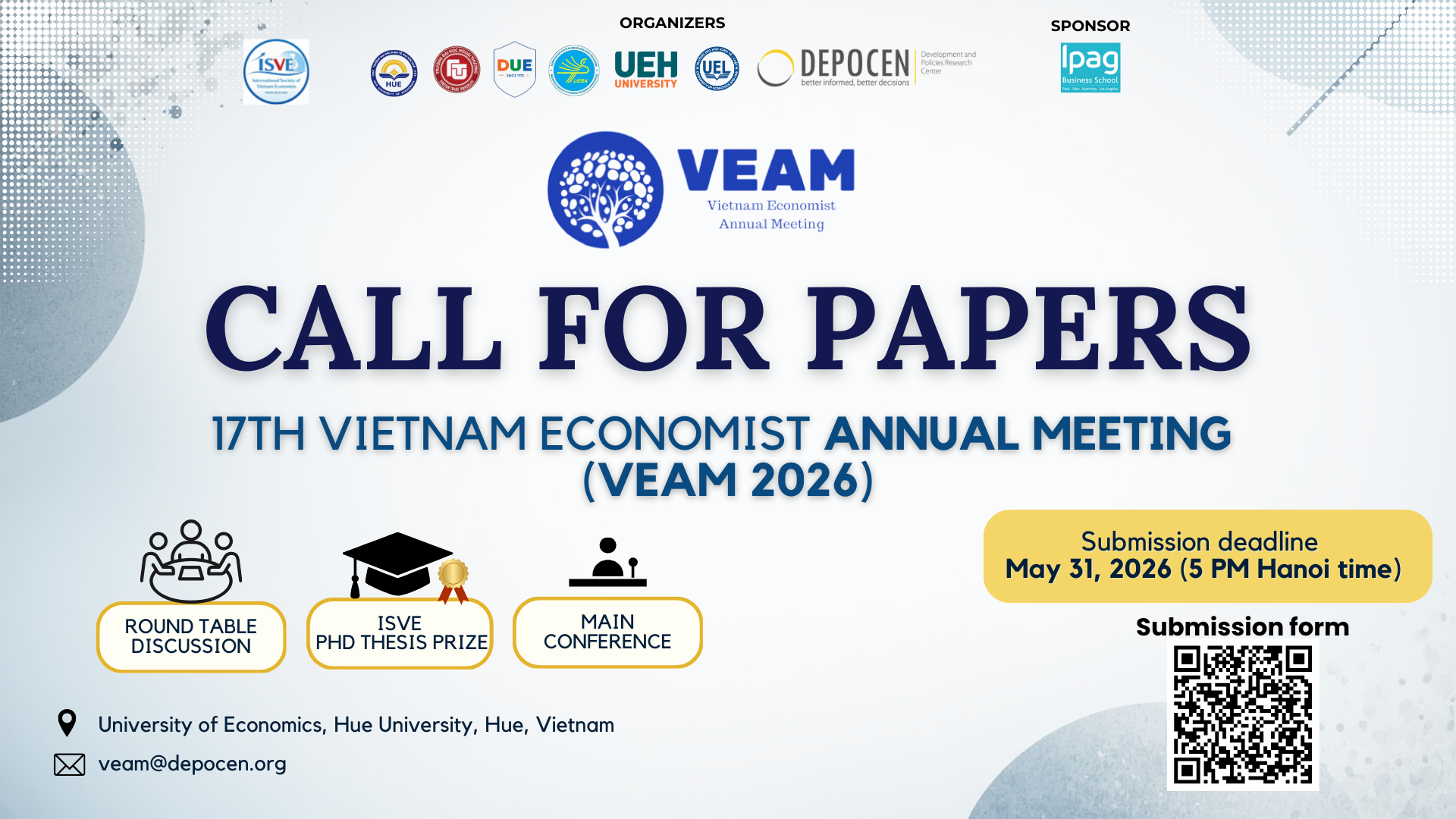 Call for Papers: The 17th Vietnam Economists Annual Meeting (VEAM 2026)